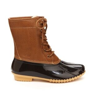 Water proof boots. Faux leather and fur. Rubber sole